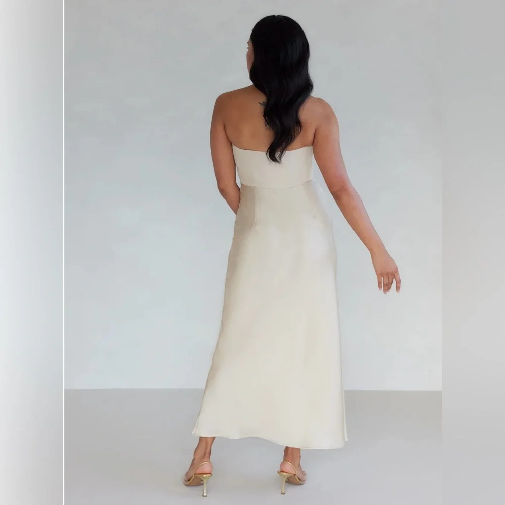 Park & Fifth strapless dress in Champagne - Picture 2 of 7